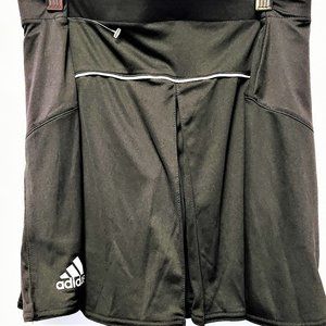 Women Skort Tennis NWT skirt Adidas X30611 Climalite Medium Pleated Black White